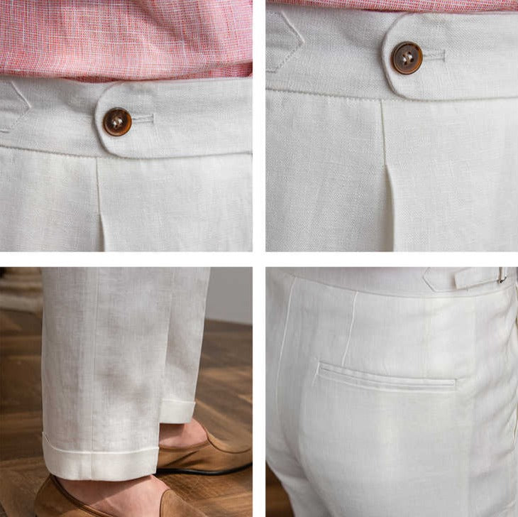 St. Barts | Linen Pleated Trousers