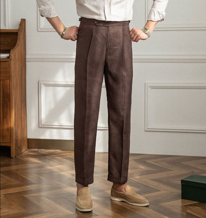 St. Barts | Linen Pleated Trousers