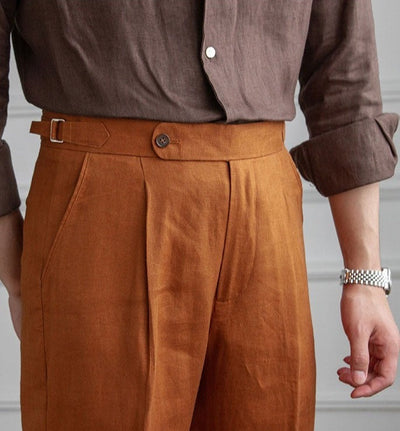 St. Barts | Linen Pleated Trousers