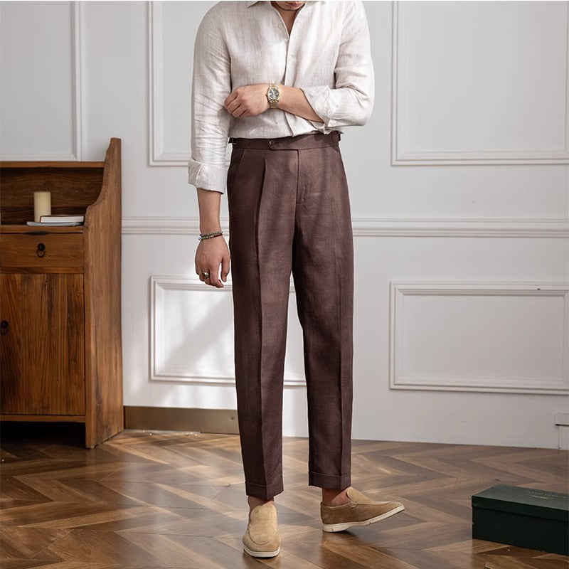 St. Barts | Linen Pleated Trousers