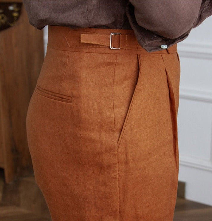 St. Barts | Linen Pleated Trousers