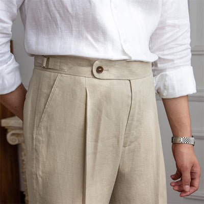 St. Barts | Linen Pleated Trousers