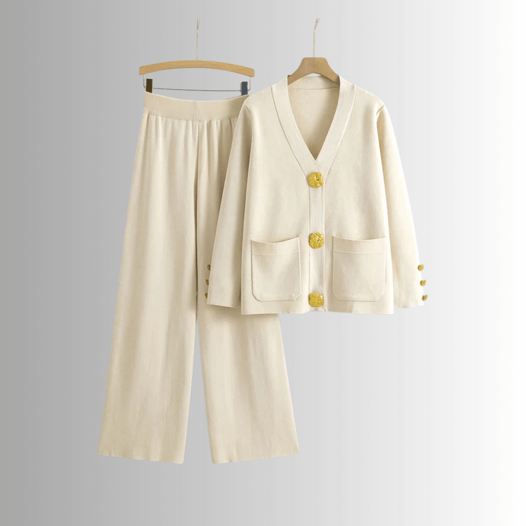 Velia™ - Button-Detail Elegant Set