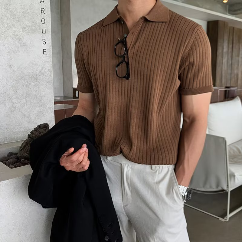 Nico | Vertical Knit Polo