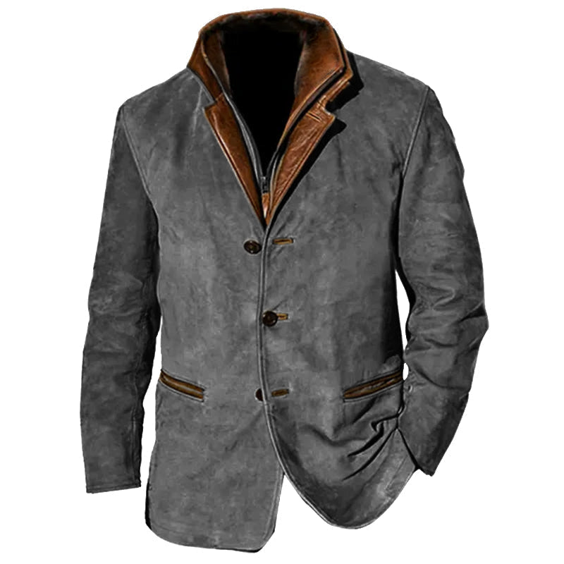 Men's Autumn Vintage Buckskin Jacket