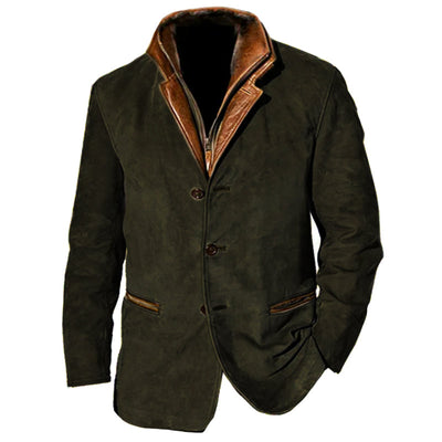 Men's Autumn Vintage Buckskin Jacket